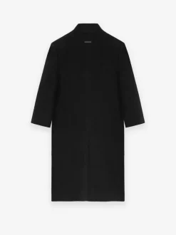 Alpaca Herringbone Lapelless Coat