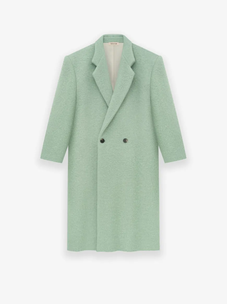 Boiled Wool Double Breasted Overcoat