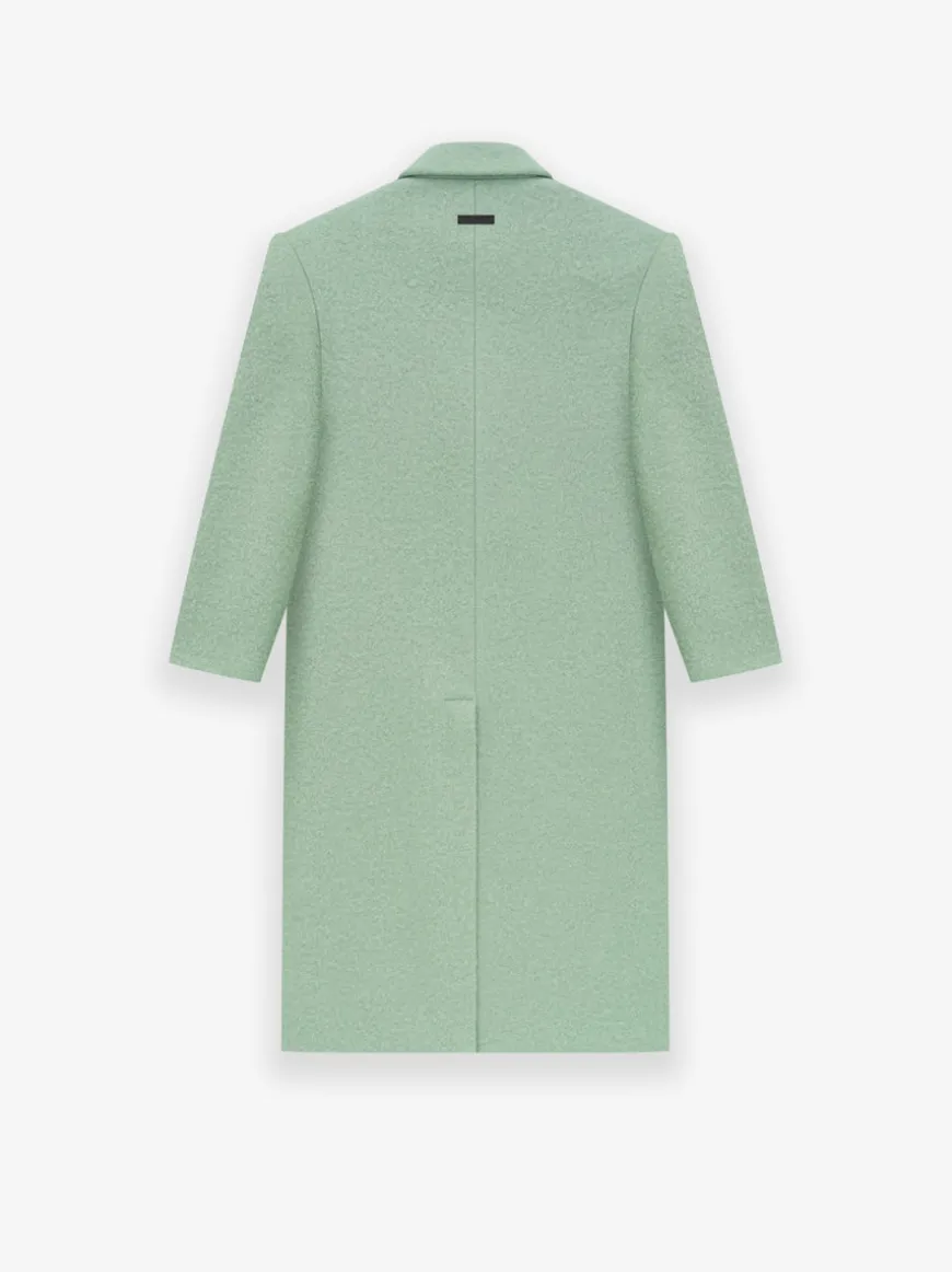 Boiled Wool Double Breasted Overcoat