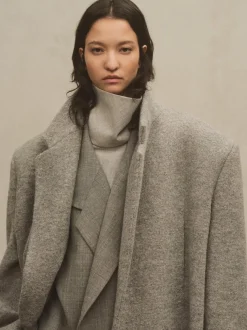 Boiled Wool Relaxed Overcoat