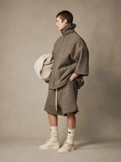 Boiled Wool Relaxed Shorts