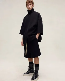 Boiled Wool Relaxed Shorts
