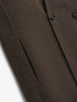 Brushed Wool Cashmere Lapelless Blazer