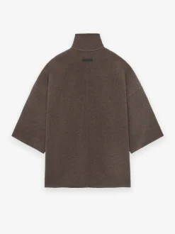 Brushed Wool Cashmere Short Sleeve Jacket