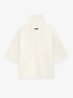 Cotton Wool High Neck Short Sleeve Shirt