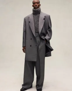 Double Cotton Wool Wide Leg Trousers