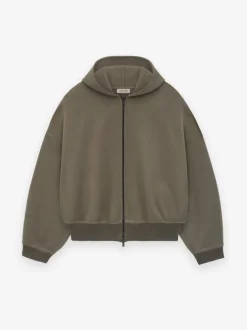 Double Wool Cashmere Hooded Bomber