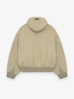 Double Wool Cashmere Hooded Bomber