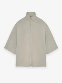 Double Wool Cashmere Short Sleeve Jacket