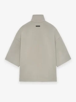 Double Wool Cashmere Short Sleeve Jacket