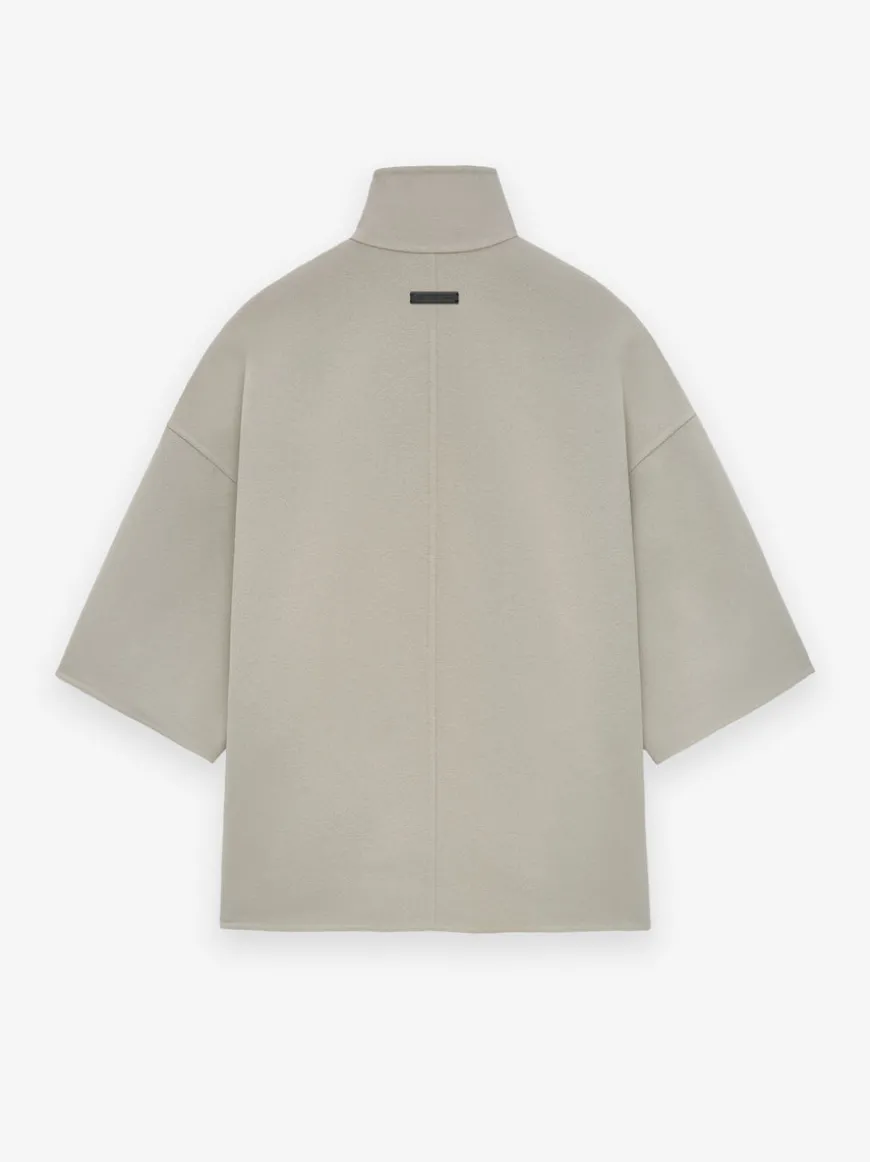 Double Wool Cashmere Short Sleeve Jacket