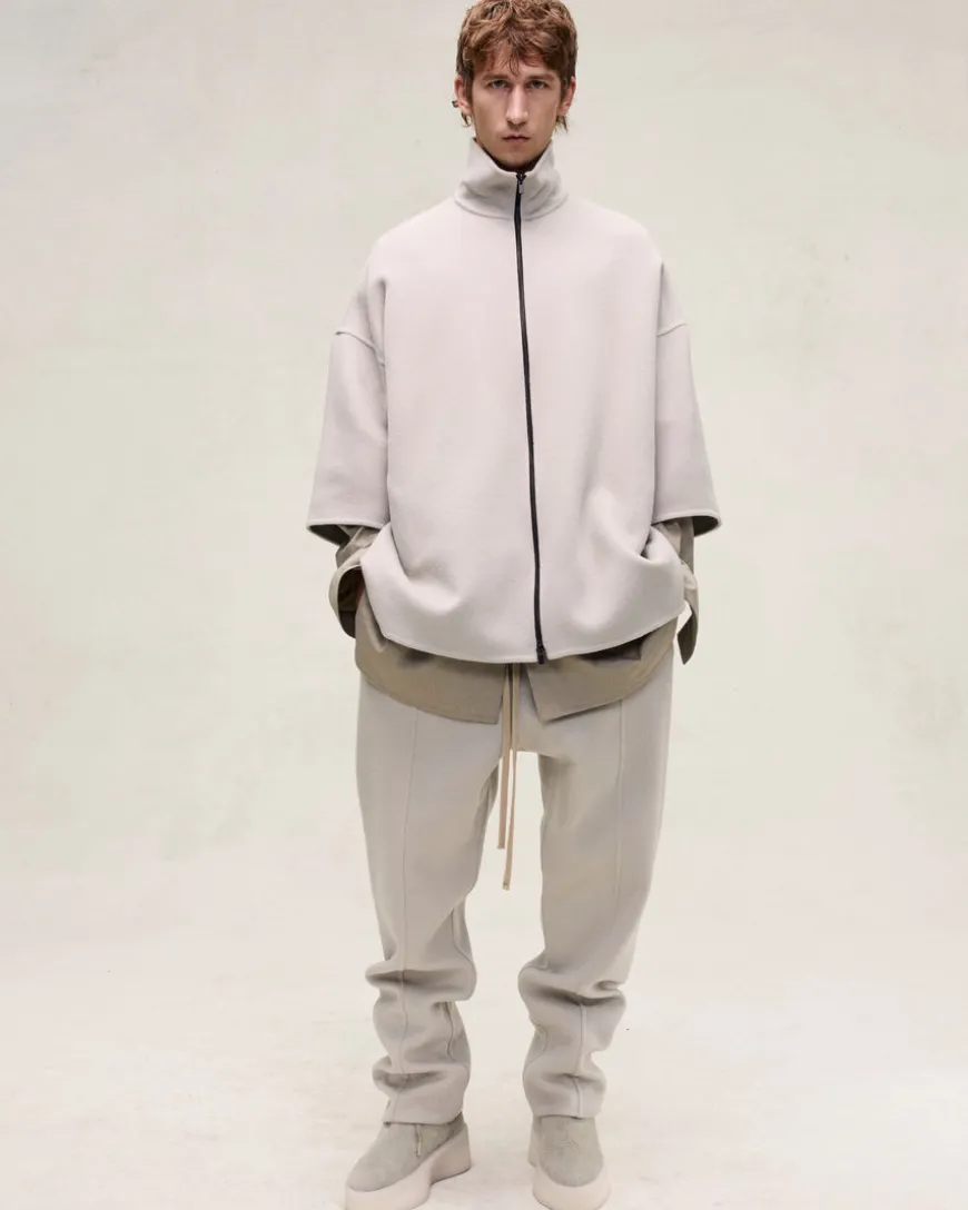 Double Wool Cashmere Short Sleeve Jacket