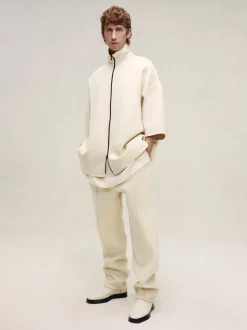 Double Wool Cashmere Short Sleeve Jacket