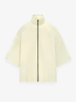 Double Wool Cashmere Short Sleeve Jacket