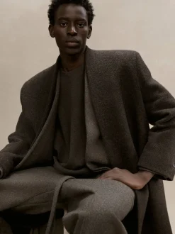 Heavy Wool Drawstring Wide Leg Pant