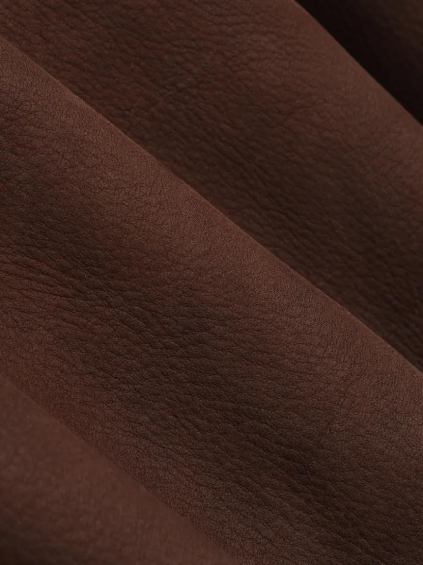 Leather Hooded Bomber