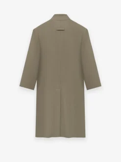 Melton Wool Lapelless Coat