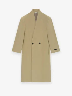 Melton Wool Lapelless Coat
