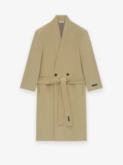 Melton Wool Lapelless Coat