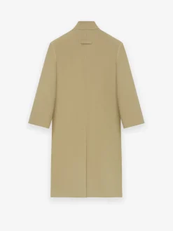 Melton Wool Lapelless Coat