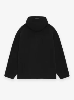 Merino Boucle Polo Hoodie
