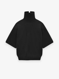 Merino Knit High Neck Tee
