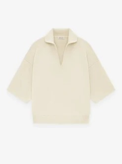 Merino Short Sleeve Polo Sweater