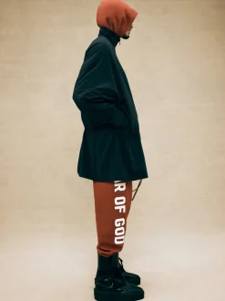 Military Nylon Mockneck Anorak
