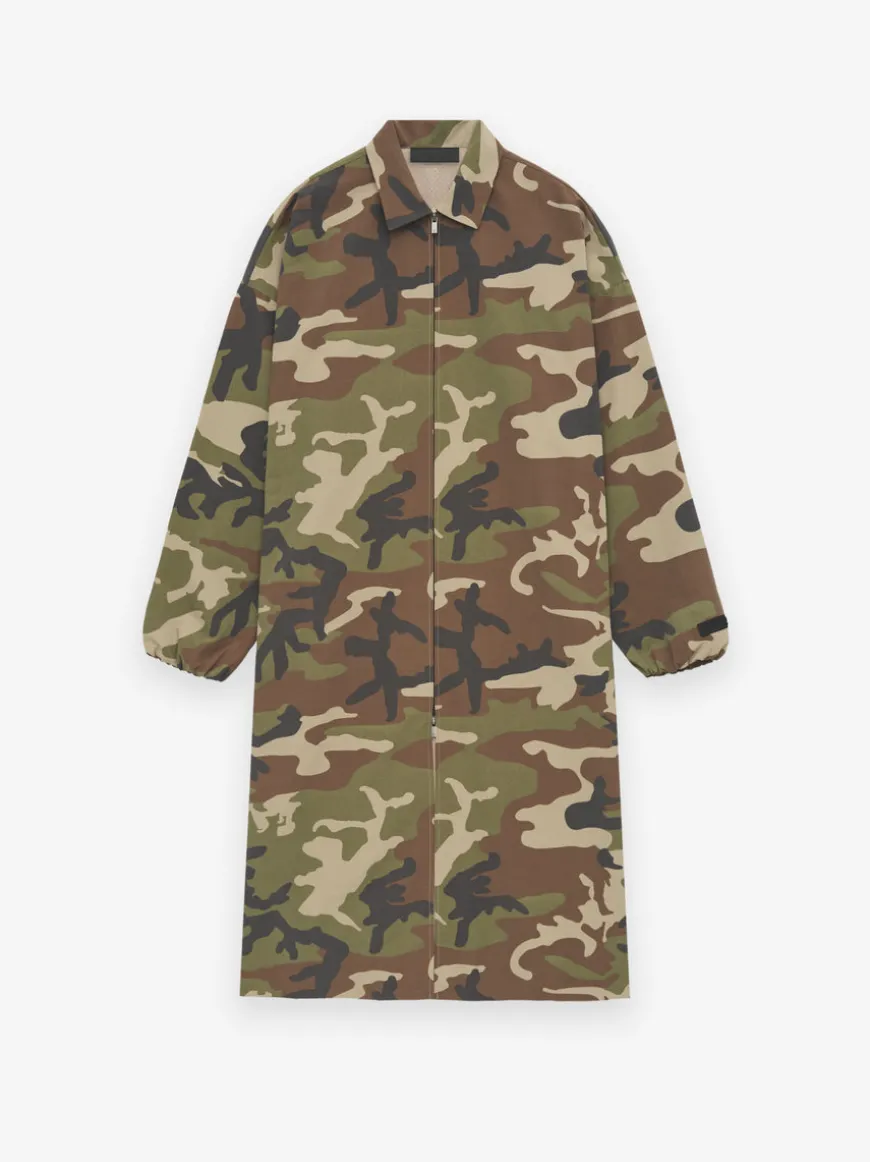 Military Nylon Trench Jacket