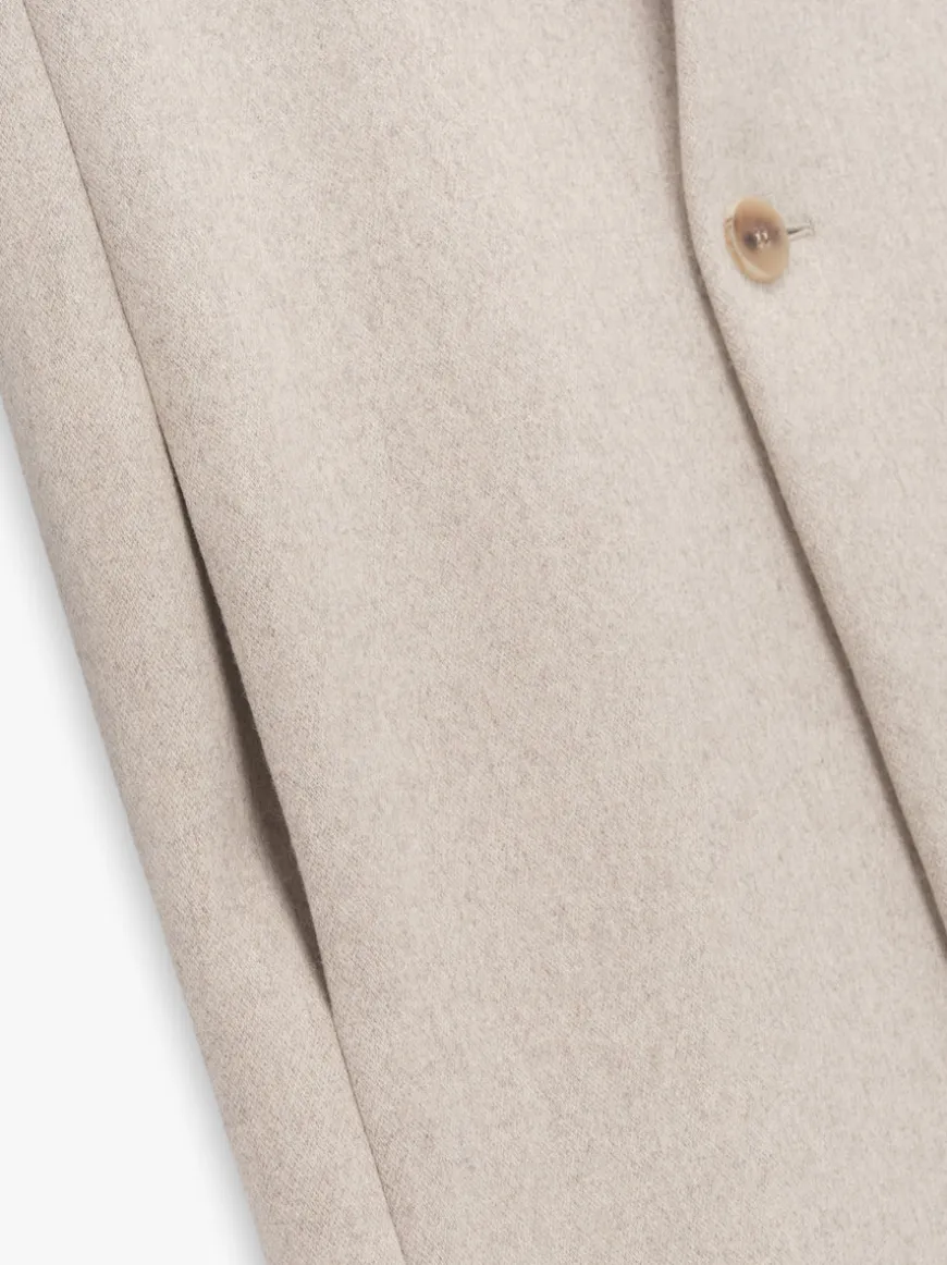 Military Wool Lapelless Coat