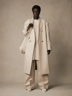 Military Wool Lapelless Coat