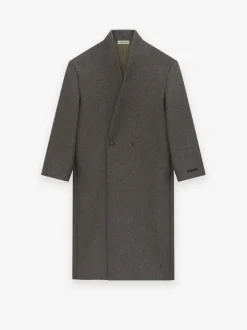Military Wool Lapelless Coat