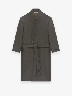 Military Wool Lapelless Coat