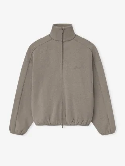 Modern Fleece Track Jacket With Piping