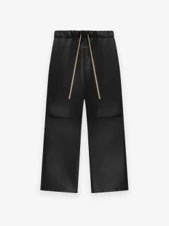 Neoprene Knee Pleat Wide Leg Pant