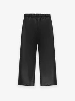 Neoprene Knee Pleat Wide Leg Pant