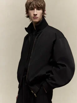 Nylon Wool Bomber