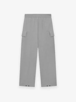 Nylon Wool Wide Leg Cargo Pant