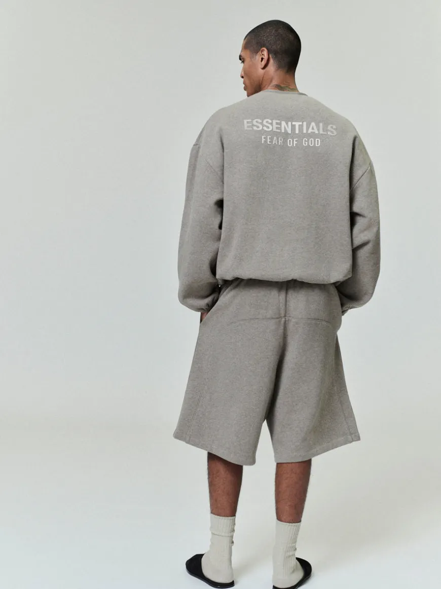 Relaxed Fleece Sweatshort With Piping