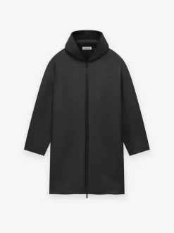 Rubber Hooded Long Jacket