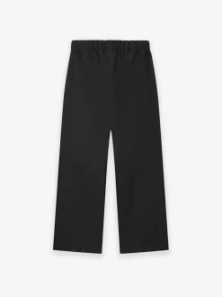 Rubber Knee Pleat Wide Leg Pant