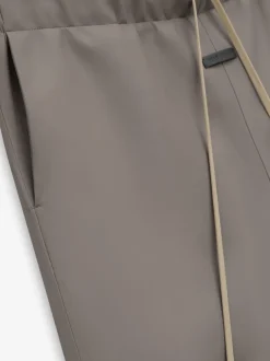 Rubber Knee Pleat Wide Leg Pant