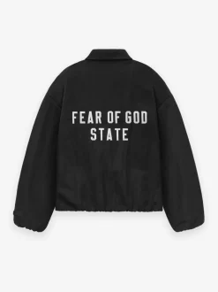 Textured Nylon Coaches Jacket