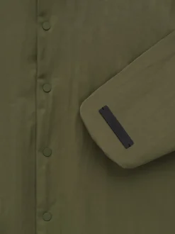 Textured Nylon Hooded Coaches Jacket