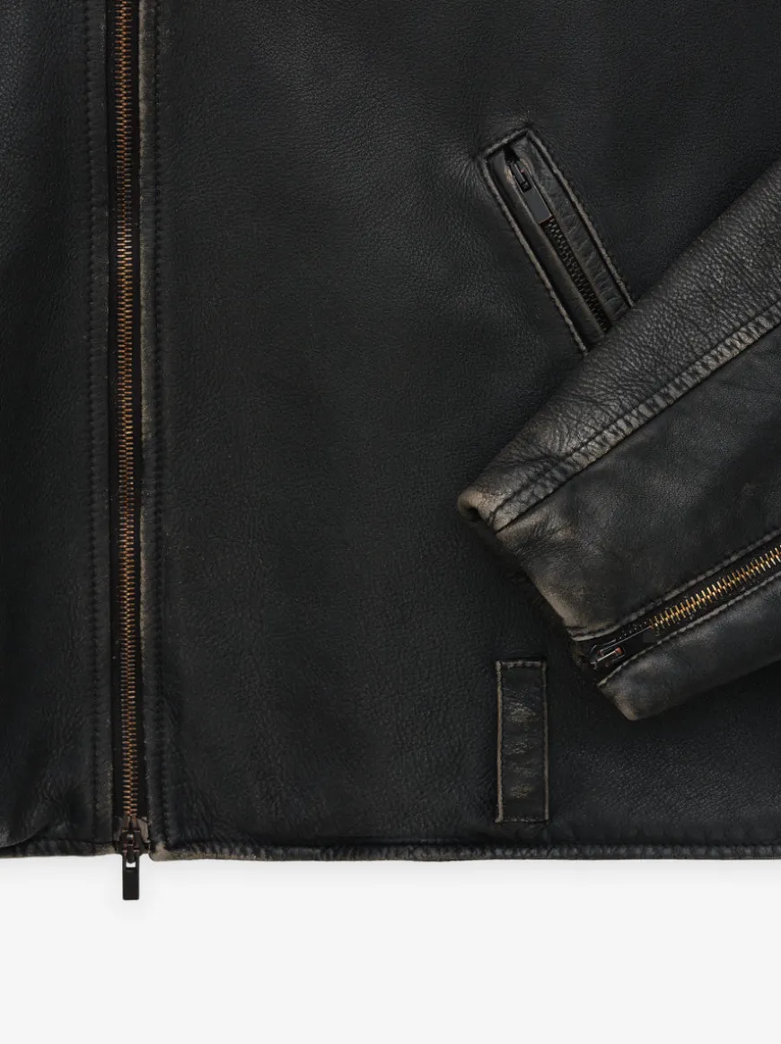 Vintage Leather Motorcycle Jacket