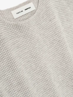 Waffle Short Sleeve Sweater