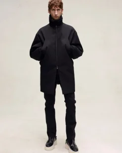 Weighted Twill Filled Car Coat