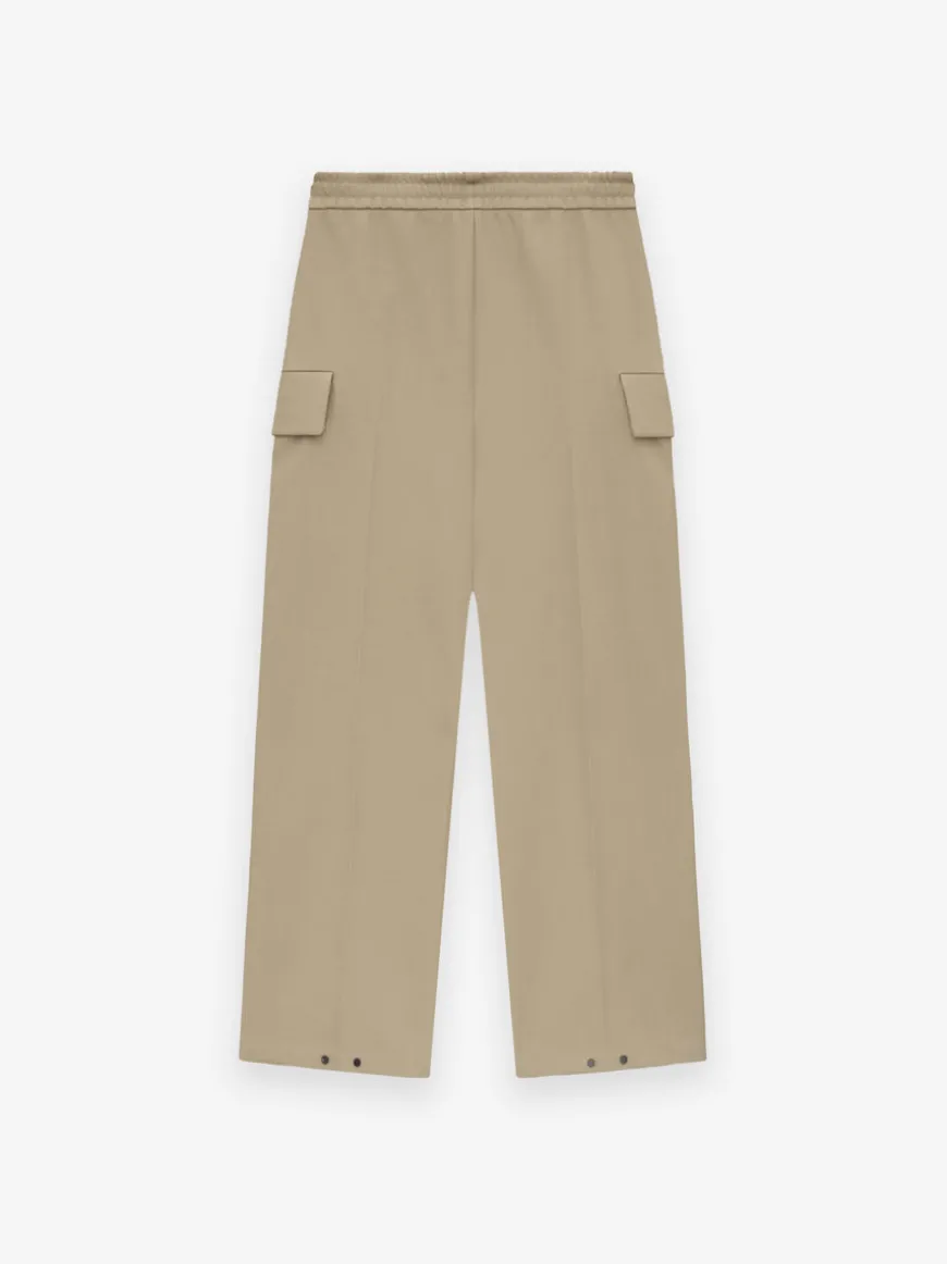 Weighted Twill Wide Leg Cargo Pants