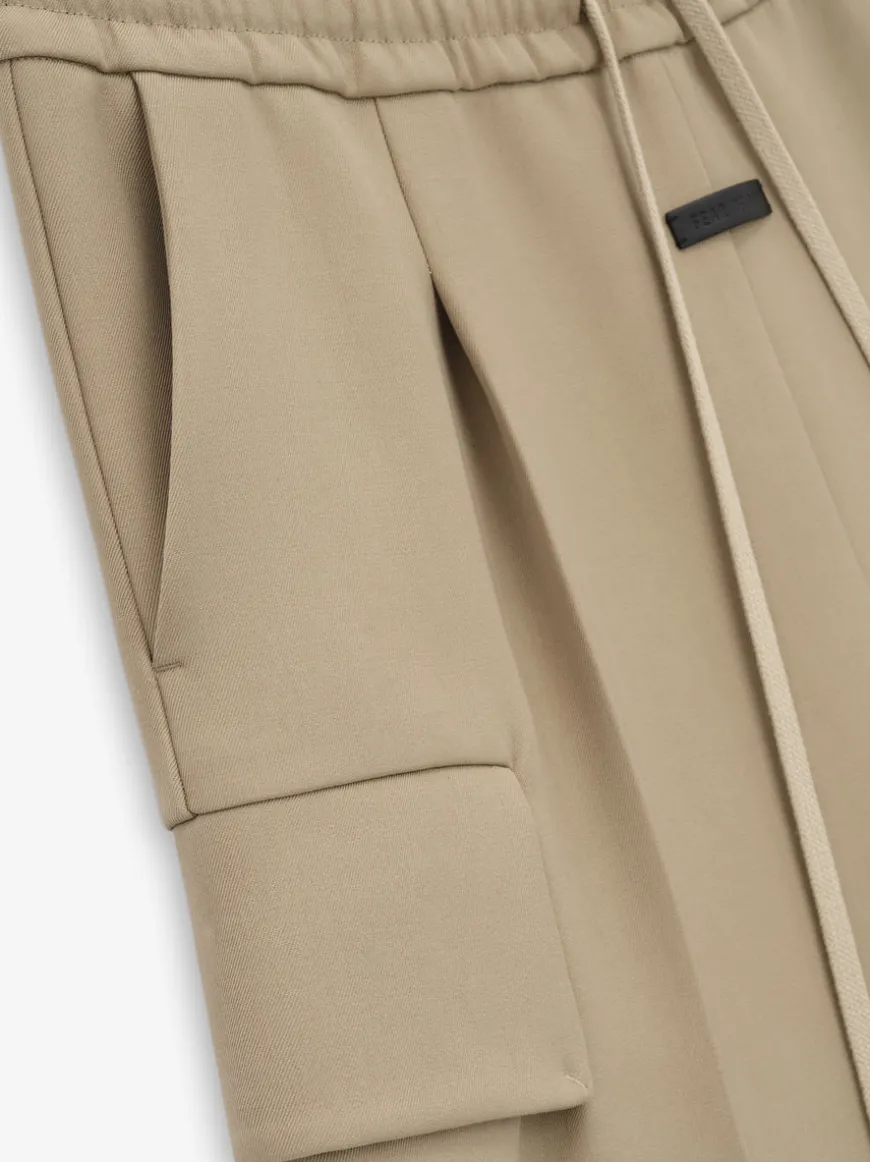 Weighted Twill Wide Leg Cargo Pants