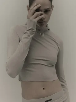 Womens Base Layer Crop Hoodie